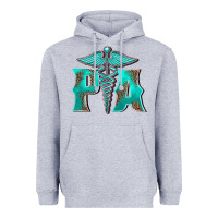 Heather Grey physician medical symbol assistant nurse Heavyweight Hoodie - BarkalooDesign