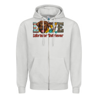 Dove Grey love labrador retriever Zipper Hoodie - Artiststas