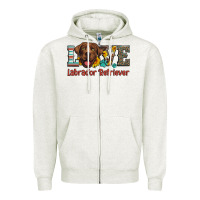 Oatmeal Heather love labrador retriever Zipper Hoodie - Artiststas