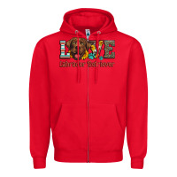 Red love labrador retriever Zipper Hoodie - Artiststas