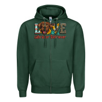 Sports Green love labrador retriever Zipper Hoodie - Artiststas