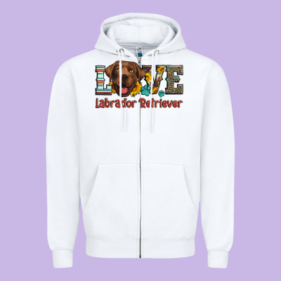 Love Labrador Retriever Zipper Hoodie Designed By Artiststas