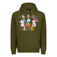 Army Green Happy Easter Premium Hoodie - CowhideDigitalArt
