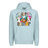 Blue Mist Happy Easter Premium Hoodie - CowhideDigitalArt