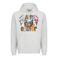 Dove Grey Happy Easter Premium Hoodie - CowhideDigitalArt