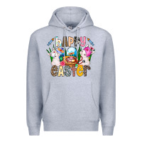 Heather Grey Happy Easter Premium Hoodie - CowhideDigitalArt
