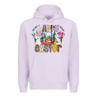 Lilac Happy Easter Premium Hoodie - CowhideDigitalArt