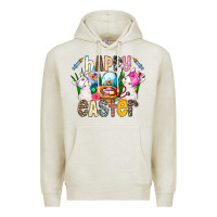 Oatmeal Heather Happy Easter Premium Hoodie - CowhideDigitalArt