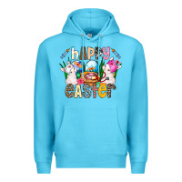 Ocean Blue Happy Easter Premium Hoodie - CowhideDigitalArt