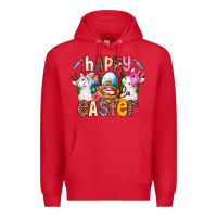 Red Happy Easter Premium Hoodie - CowhideDigitalArt