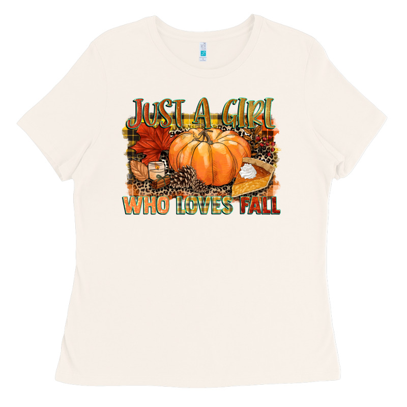 Just A Girl Who Loves Fall Ladies Tee by NancyCooperArtShop | Teevron