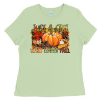 Matcha Just a girl who loves Fall Ladies Tee - NancyCooperArtShop