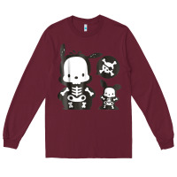 Burgundy pochacco skeleton halloween shirt Long Sleeve Tee - longCreatives