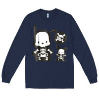 Navy pochacco skeleton halloween shirt Long Sleeve Tee - longCreatives