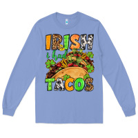Colony Blue St. Patrick's Irish i had tacos Long Sleeve Tee - OliviaCreatesArt