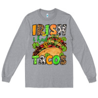 Heather Grey St. Patrick's Irish i had tacos Long Sleeve Tee - OliviaCreatesArt