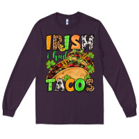 Plum St. Patrick's Irish i had tacos Long Sleeve Tee - OliviaCreatesArt
