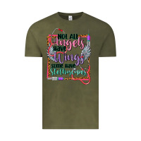 Vintage Olive Not all angels have wings Vintage Tee - CowGirlArtShop