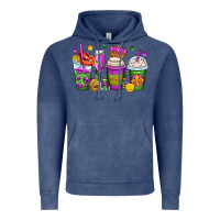 Vintage Denim mardi gras coffee cups Vintage Hoodie - OliviaCreatesArt