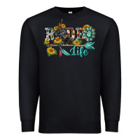 Black western rodeo bullfighter  life turquoise's gemstones arrow sunflowers Premium Sweatshirt - BarkalooDesign