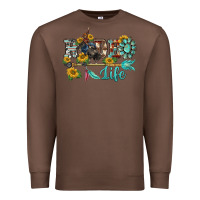 Chestnut western rodeo bullfighter  life turquoise's gemstones arrow sunflowers Premium Sweatshirt - BarkalooDesign