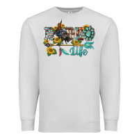 Dove Grey western rodeo bullfighter  life turquoise's gemstones arrow sunflowers Premium Sweatshirt - BarkalooDesign