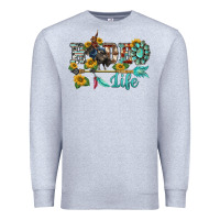 Heather Grey western rodeo bullfighter  life turquoise's gemstones arrow sunflowers Premium Sweatshirt - BarkalooDesign