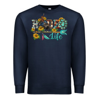 Navy western rodeo bullfighter  life turquoise's gemstones arrow sunflowers Premium Sweatshirt - BarkalooDesign