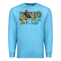 Ocean Blue western rodeo bullfighter  life turquoise's gemstones arrow sunflowers Premium Sweatshirt - BarkalooDesign