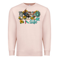 Pale Pink western rodeo bullfighter  life turquoise's gemstones arrow sunflowers Premium Sweatshirt - BarkalooDesign