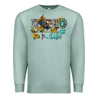 Seafoam western rodeo bullfighter  life turquoise's gemstones arrow sunflowers Premium Sweatshirt - BarkalooDesign