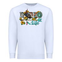 White western rodeo bullfighter  life turquoise's gemstones arrow sunflowers Premium Sweatshirt - BarkalooDesign