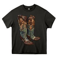 Asphalt cowgirl boots Heavy Core Tee - RanaPortraitStore