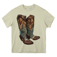 Mossy cowgirl boots Heavy Core Tee - RanaPortraitStore