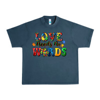 Midnight Navy Love needs no words Urban Heavy Tee - CowGirlArtShop