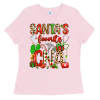 Bubblegum Pink santa's favorite cna Ladies Tee - texasbilliewilder