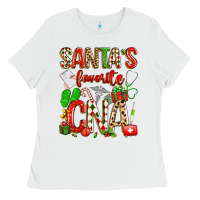 White santa's favorite cna Ladies Tee - texasbilliewilder