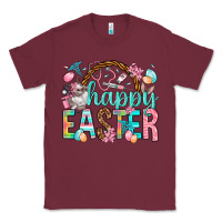 Burgundy Happy Easter Nurse Easter Day Classic Tee - HowdyJamesFarm
