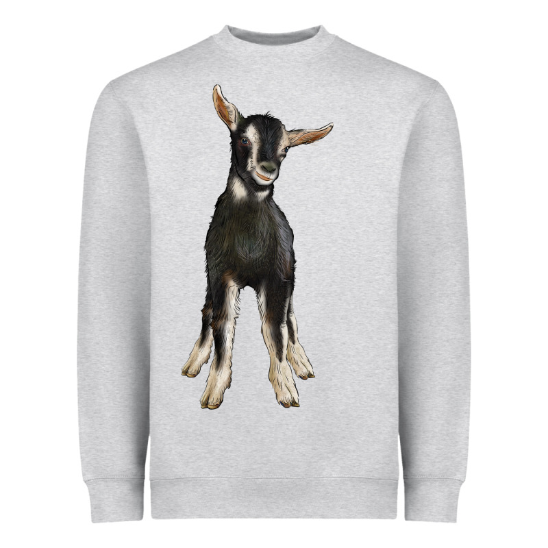 Hand Drawn Baby Alpine Goat Heavyweight Sweatshirt by LillyAllenDesigns | Teevron