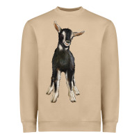 Mushroom Hand Drawn Baby Alpine Goat Heavyweight Sweatshirt - LillyAllenDesigns