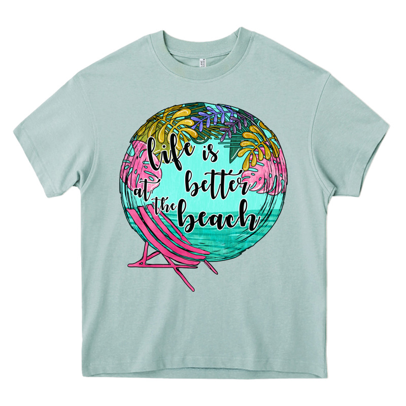 Life Is Better At The Beach Heavy Core Tee by JahusDesignShop | Teevron