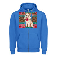 True Royal standart poodle floral Zipper Hoodie - Artiststas
