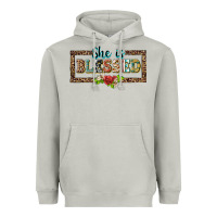 Moon Dust she is blesssed floral Heavyweight Hoodie - BarkalooDesign