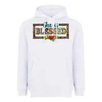 White she is blesssed floral Heavyweight Hoodie - BarkalooDesign