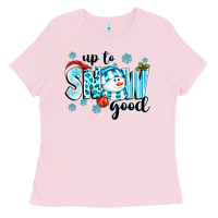 Bubblegum Pink up to snow good Ladies Tee - texasbilliewilder
