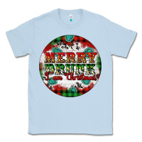 Dusty Blue Merry Drunk I'am Christmas Classic Tee - Artiststas