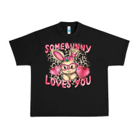 Black Somebunny loves you Easter Day Urban Heavy Tee - CowGirlArtShop