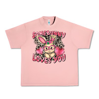 Salmon Somebunny loves you Easter Day Urban Heavy Tee - CowGirlArtShop