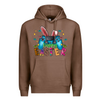 Chestnut Happy Easter Gamer Premium Hoodie - CowhideDigitalArt