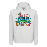 Dove Grey Happy Easter Gamer Premium Hoodie - CowhideDigitalArt